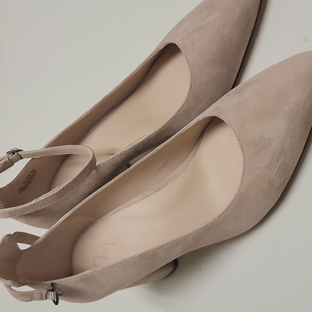 27 Edit suede block heel